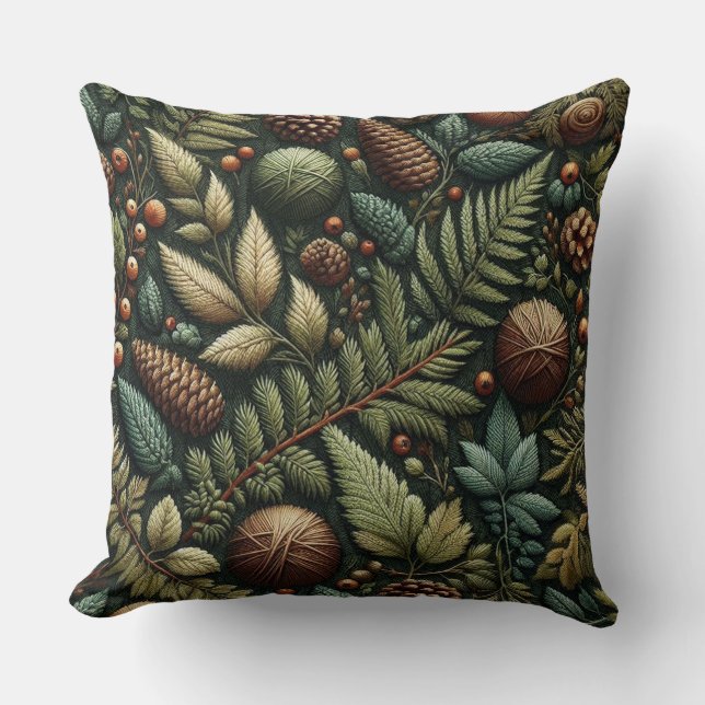 Coussin Knit inspiré par la nature (Recto)