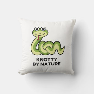 Coussin Knotty By Nature Funny Snake Pun
