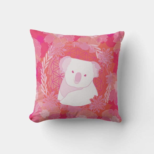 Coussin Koala Flower of life (Recto)