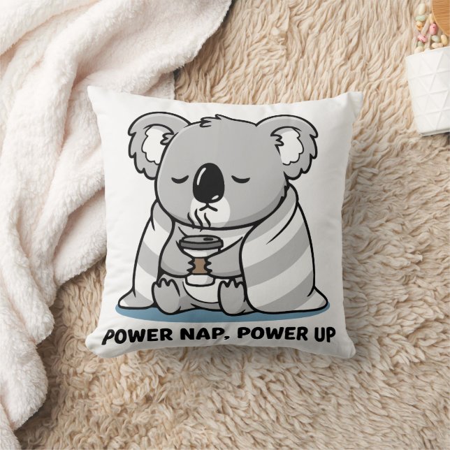 Coussin Koala Mignon Boosté par une Sieste Réparatrice (Couverture)