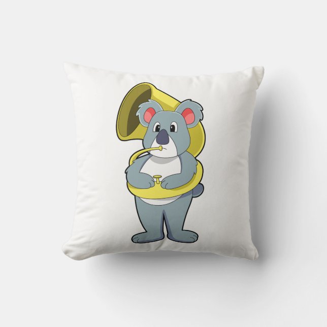 Coussin Koala ours à Musique avec Saxophone.PNG (Recto)
