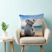Coussin Koala sur une plage de sable (Chaise)