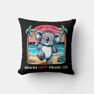 Coussin Koala vibre sur la plage