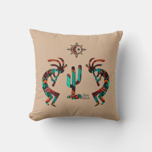 Coussin Kokopelli Et Cactus