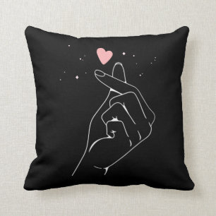Coussin Kpop Drama Coréen Coeur de doigts Saranghae