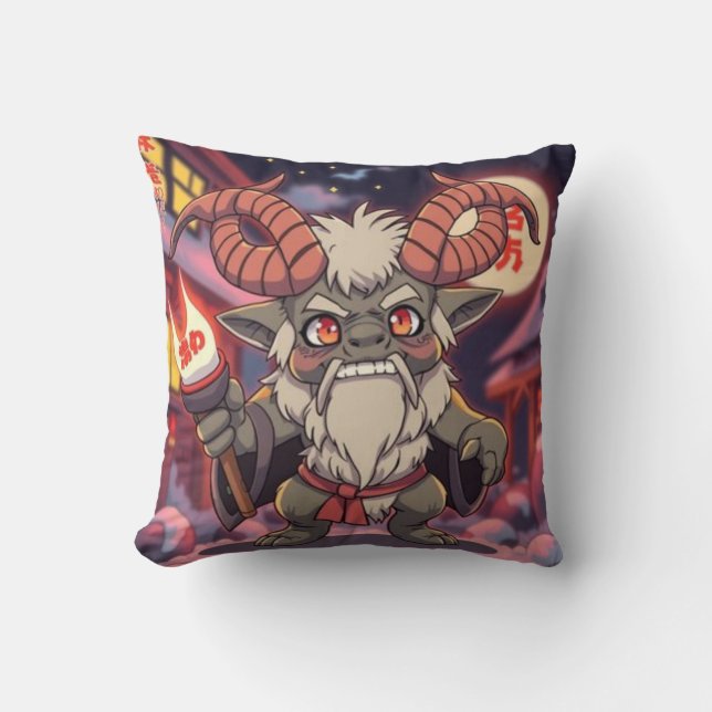 Coussin Krampus Japonais Anime Cartoon (Recto)