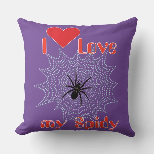Coussin Kreuzspinne im Netz (Recto)