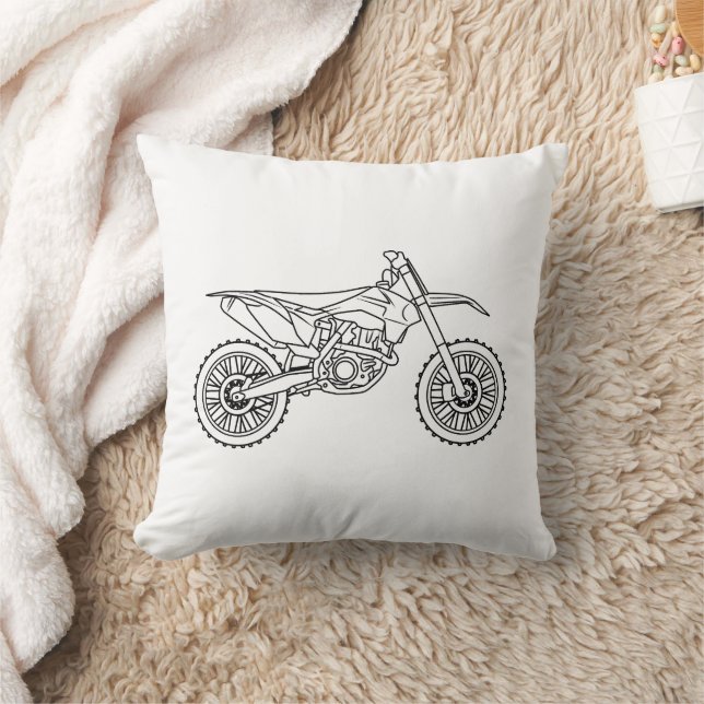 Coussin KTM Motocross line art (Couverture)