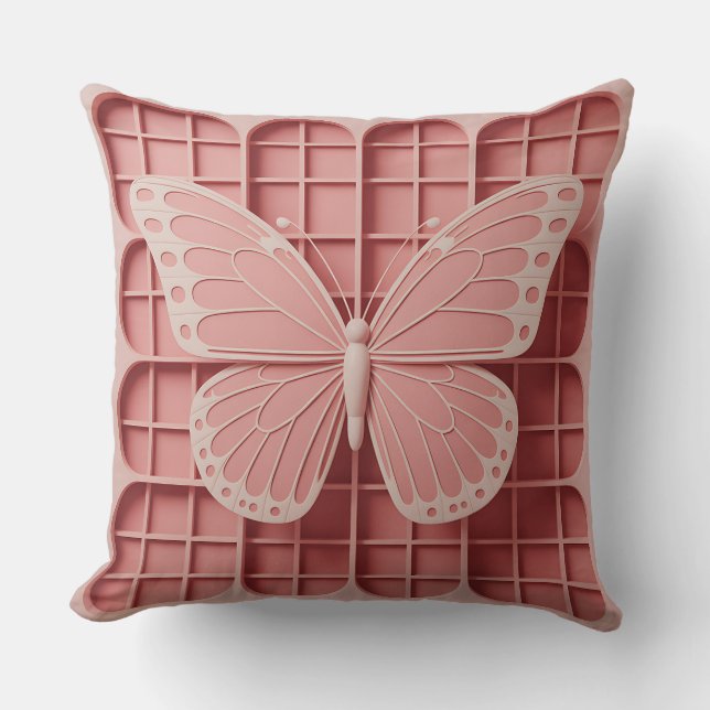 Coussin Kupu Spiral Grid 3D Batik Motif (Recto)