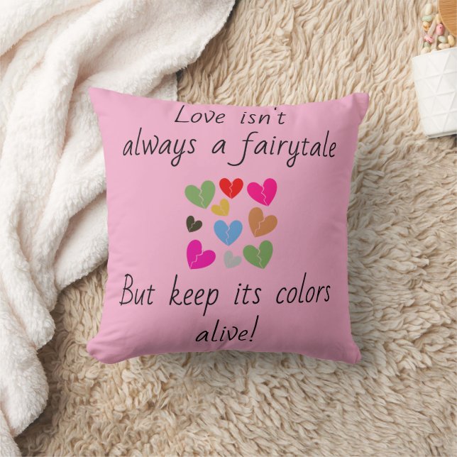 Coussin L’amour n’est pas toujours un conte équitable : de (Couverture)