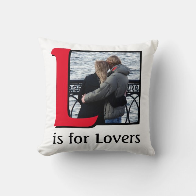 Coussin L pour les amoureux (Recto)