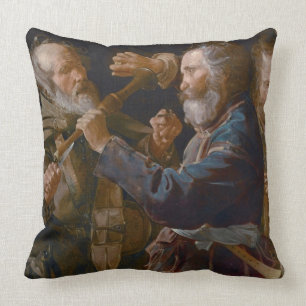 Coussin La bagarre des mendiants, c.1625-30 (huile sur la