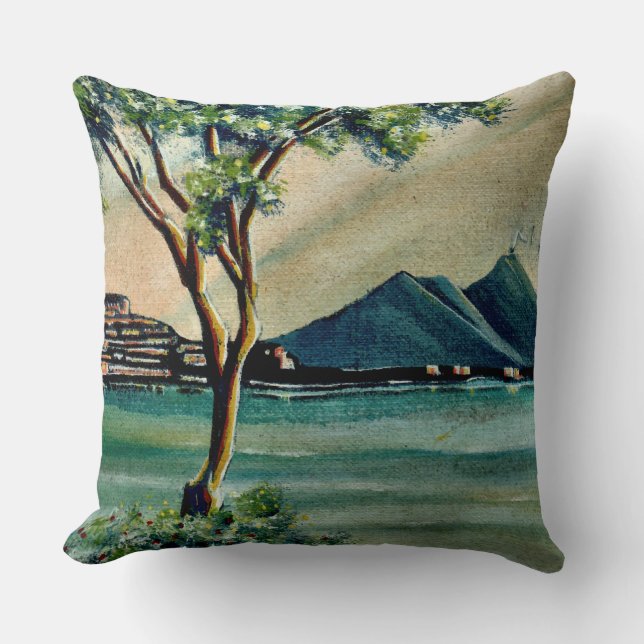 Coussin La baie de Naples Italie (Recto)