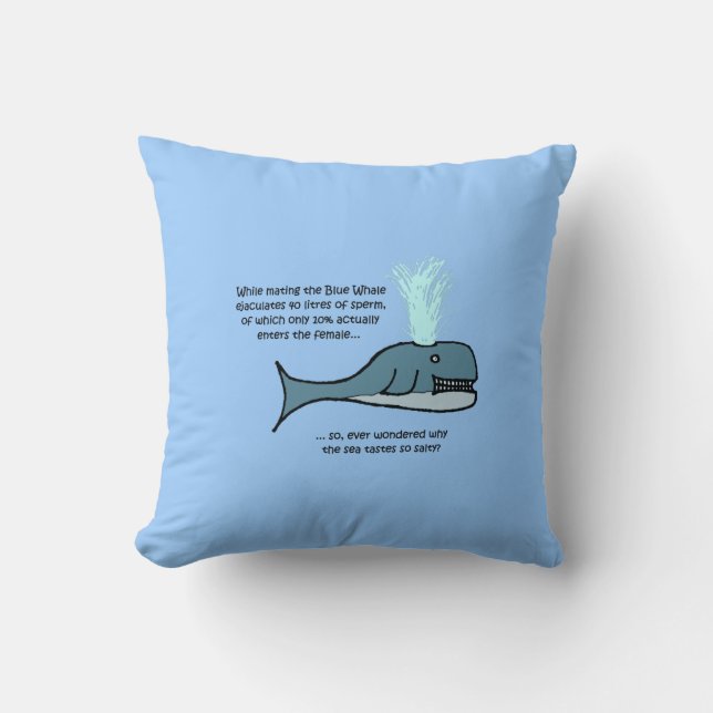 Coussin La baleine bleue... (Recto)