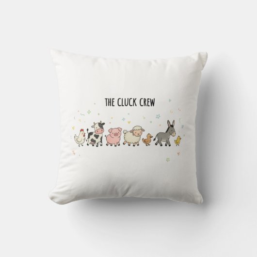 Coussin "La Bande à Cluck" (Recto)
