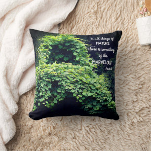 Coussin La Beauté Dans La Nature Vine Citation Inspirante