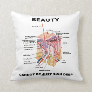 Coussin La beauté ne peut pas être juste peau profondém
