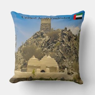 Coussin La beauté sereine de la mosquée Al Bidya aux EAU
