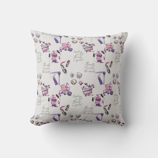 Coussin La beauté vient du motif d'intérieur (Recto)