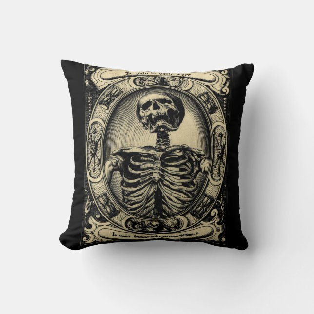 Coussin La belle mort vintage (Recto)