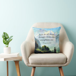 Coussin La Bible, Phil 4:13, je peux faire tout...