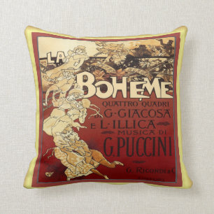 Coussin La Boheme ~ Opéra Puccini ~ Paris Bohemian Life ~ 