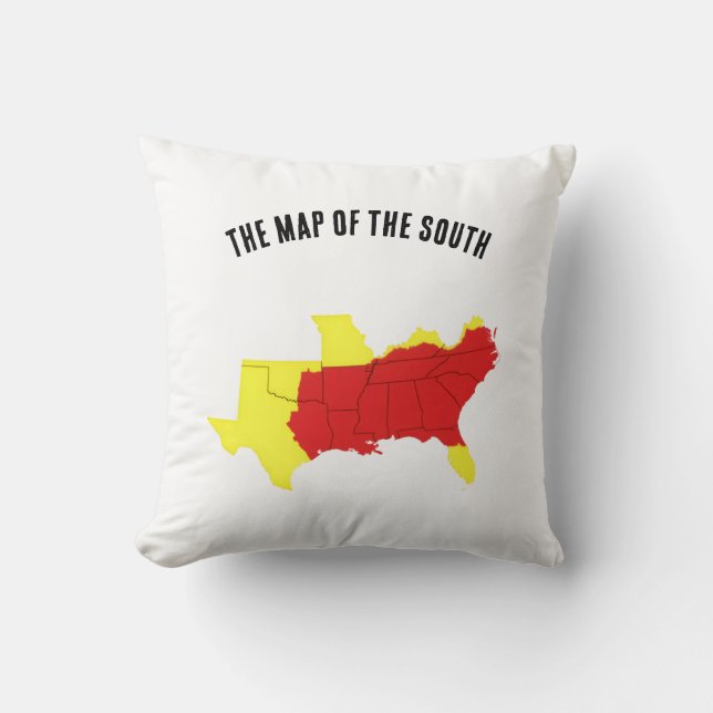 Coussin La carte du Sud (Recto)
