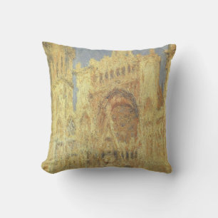 Coussin La Cathédrale de Rouen, coucher de soleil par Clau