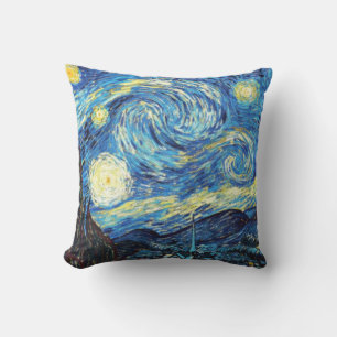 Coussin La célèbre peinture de Van Gogh, Nuit étoilée