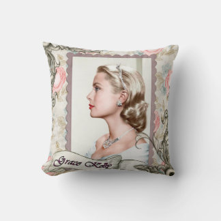 Coussin La célèbre star de cinéma Grace art vintage romant