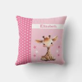 Coussin La chambre de l'enfant ajouter le nom de la girafe (Verso)