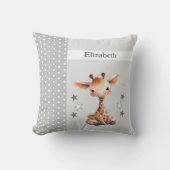 Coussin La chambre de l'enfant ajouter le nom de la girafe (Recto)