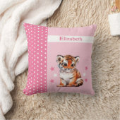 Coussin La chambre de l'enfant ajouter le nom joli tigre r (Couverture)