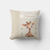 Coussin La chambre des enfants ajouter le nom de la girafe (Recto)