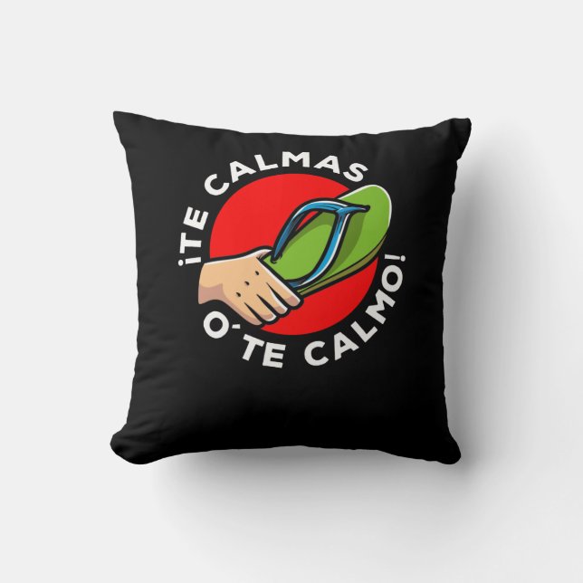 Coussin La Chancla Funny Citation espagnole Humour d'Espag (Recto)
