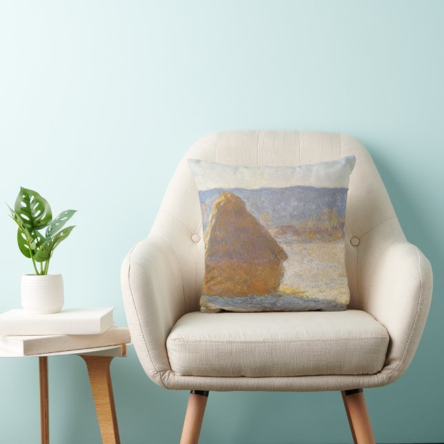 Coussin La cheminée à grain du matin, Effet neige de Claud (Chaise)