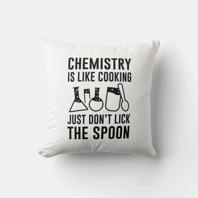 Coussin La chimie est comme la Cuisine (Recto)