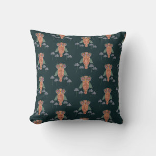 Coussin La chouette de sagesse et de fleurs