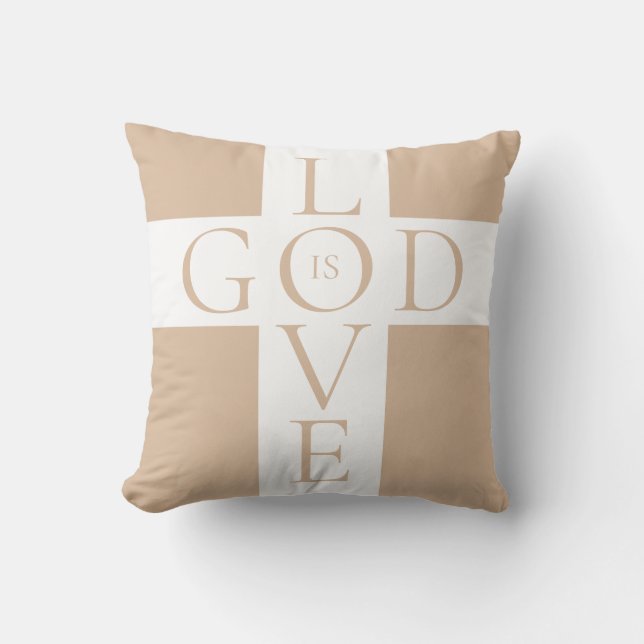 Coussin La citation de Dieu est amour Christian Tan et bla (Recto)