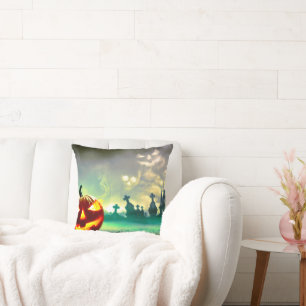 Coussin La citrouille lumineuse Halloween de SlipperyJoe