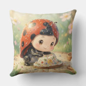 Coussin La coccinelle et le royaume caché du nectar (Verso)