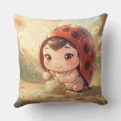 Coussin La coccinelle et le royaume caché du nectar.8 (Verso)