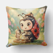Coussin La coccinelle et le royaume caché du nectar.9 (Verso)
