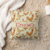 Coussin La conception Brown de poulet personnalisent (Couverture)