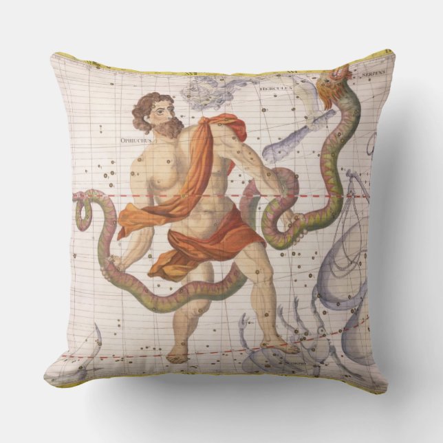 Coussin La constellation d'Ophiucus et de Serpens, (Recto)