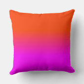 Coussin La couleur au néon d'ombre d'Ombre d'orange et de (Verso)
