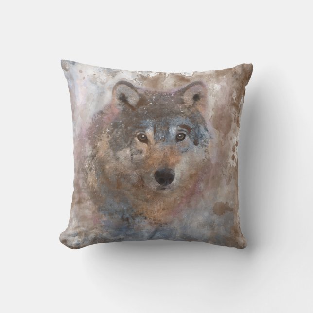 Coussin La couleur d'eau Wolfs (Recto)
