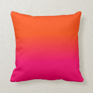 Coussin La couleur rose orange et au néon au néon d'ombre