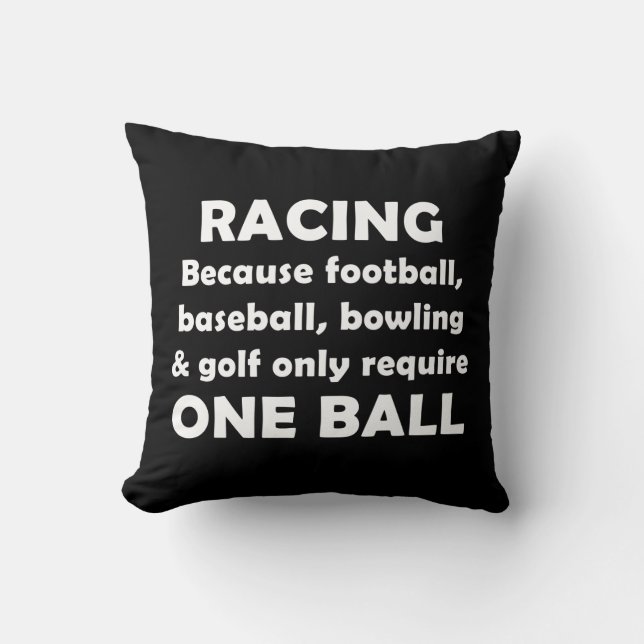 Coussin La course nécessite des balles (Recto)