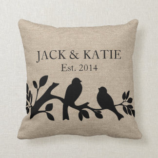Coussin La coutume appelle la toile de jute de toile les